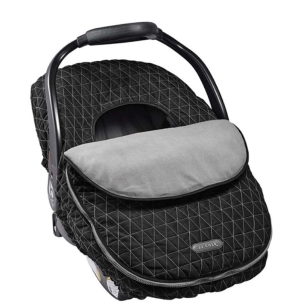 JJ Cole Black and Gray Car Seat Cover